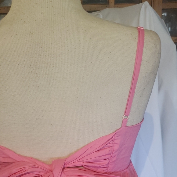 Pink Ruched Spaghetti Strap Mini Dress - Picture 6 of 13